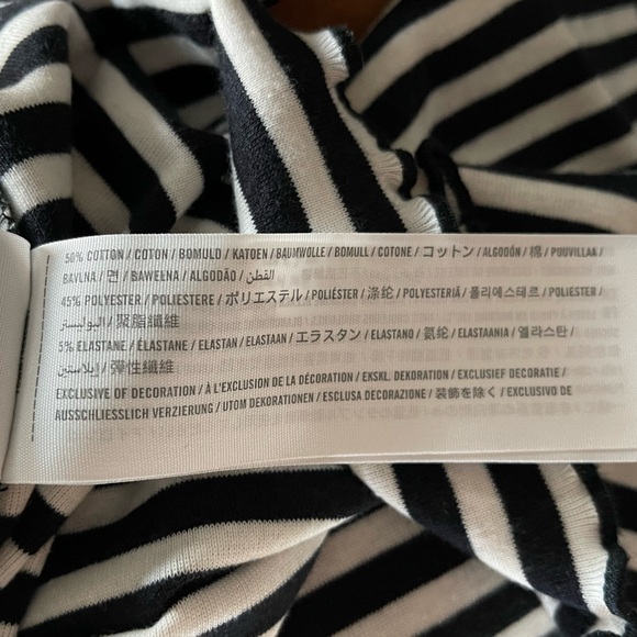 Abercrombie & Fitch Striped Long Sleeve Shirt Dress with lettuce hem, size S••• - Picture 11 of 13